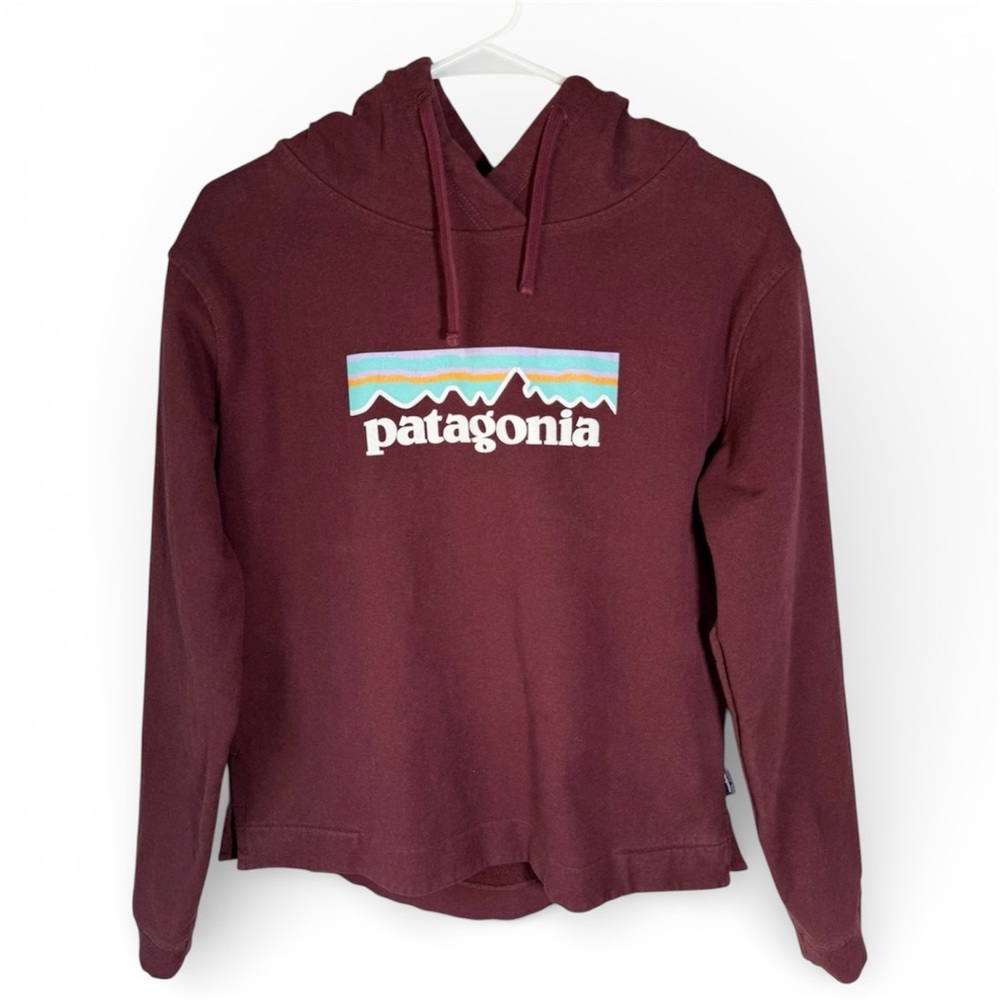 Patagonia Hoodie Pullover Women’s Medium Logo Uprisal Sweatshirt Plum Purple